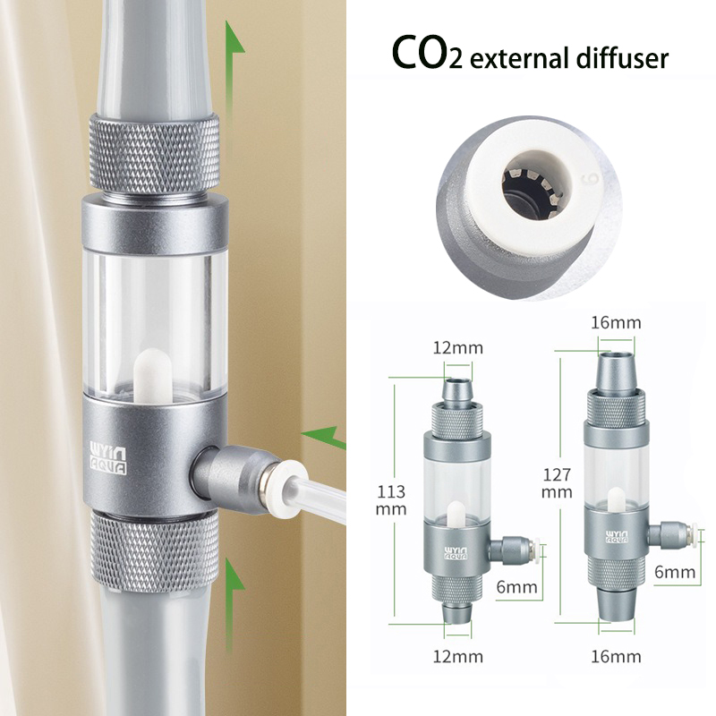 Glass Co2 Drop Checker - Aquarium CO2-Diffusor, Beobachtbarer Schnelleinsatz-Antireflux-CO2-Zerstäuber, Externer CO2-Zerstäuber