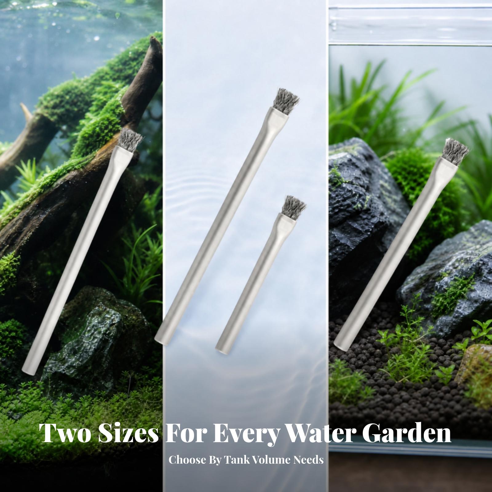 Planted Aquarium Cleaning Kit - Edelstahl-Draht-Biofilm-Bürste, feste, robuste Biofilm-Reinigungsbürste, stabil für