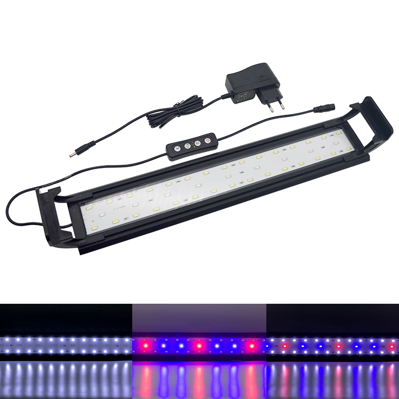 Aquarium Plant Iron - Aquarium-LED-Licht für 16–64 cm große Aquarien-Vollspektrum-Clip-Lampe,