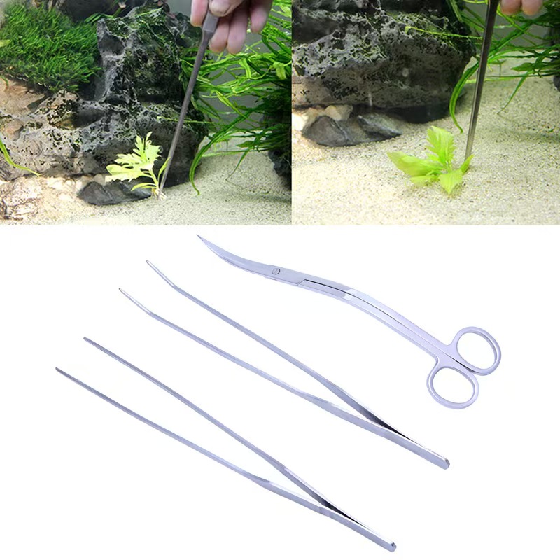 Planted Aquarium Cleaning Kit - Professionelles Aquarium-Wartungs- und Reinigungs-Werkzeugset: Pinzette, Schere,