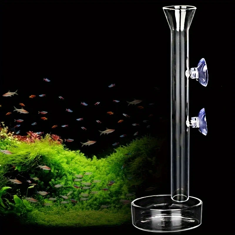 Aquarium Plant Red - Aquarium-Fütterungsschlauch und Garnelen-Schale-Set – Glockenförmiger Fütterungsschlauch